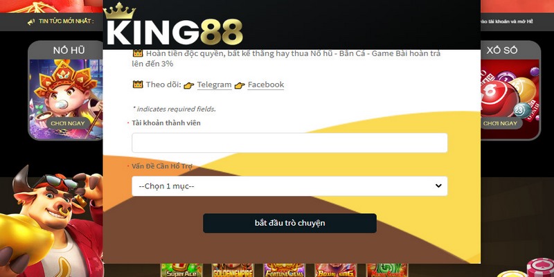 King88 hỗ trợ khách hàng chu đáo thông qua chatbox